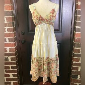 Y2K Language LA Paisley Peasant Dress Size Small